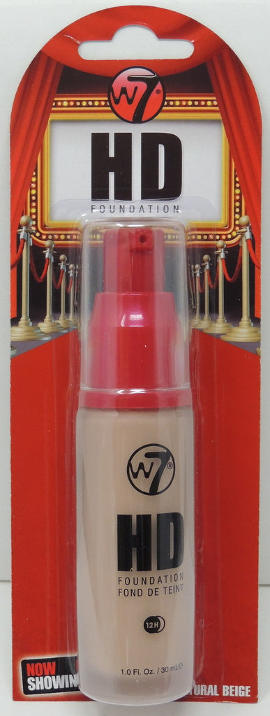 W-7  HD Pump Matte Foundation…Medium Buildable Coverage…Smooth Matte Finish…Color: Natural Beige